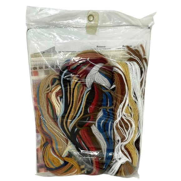 Sunset Needlepoint Bear Ahoy! Kit by Anna Krajewski Vintage New in Package - Picture 2 of 14